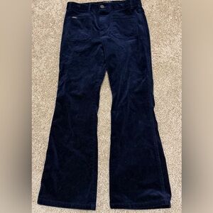 Polo Ralph Navy Corduroy Boot Cut Flare Pants Girls Size 10